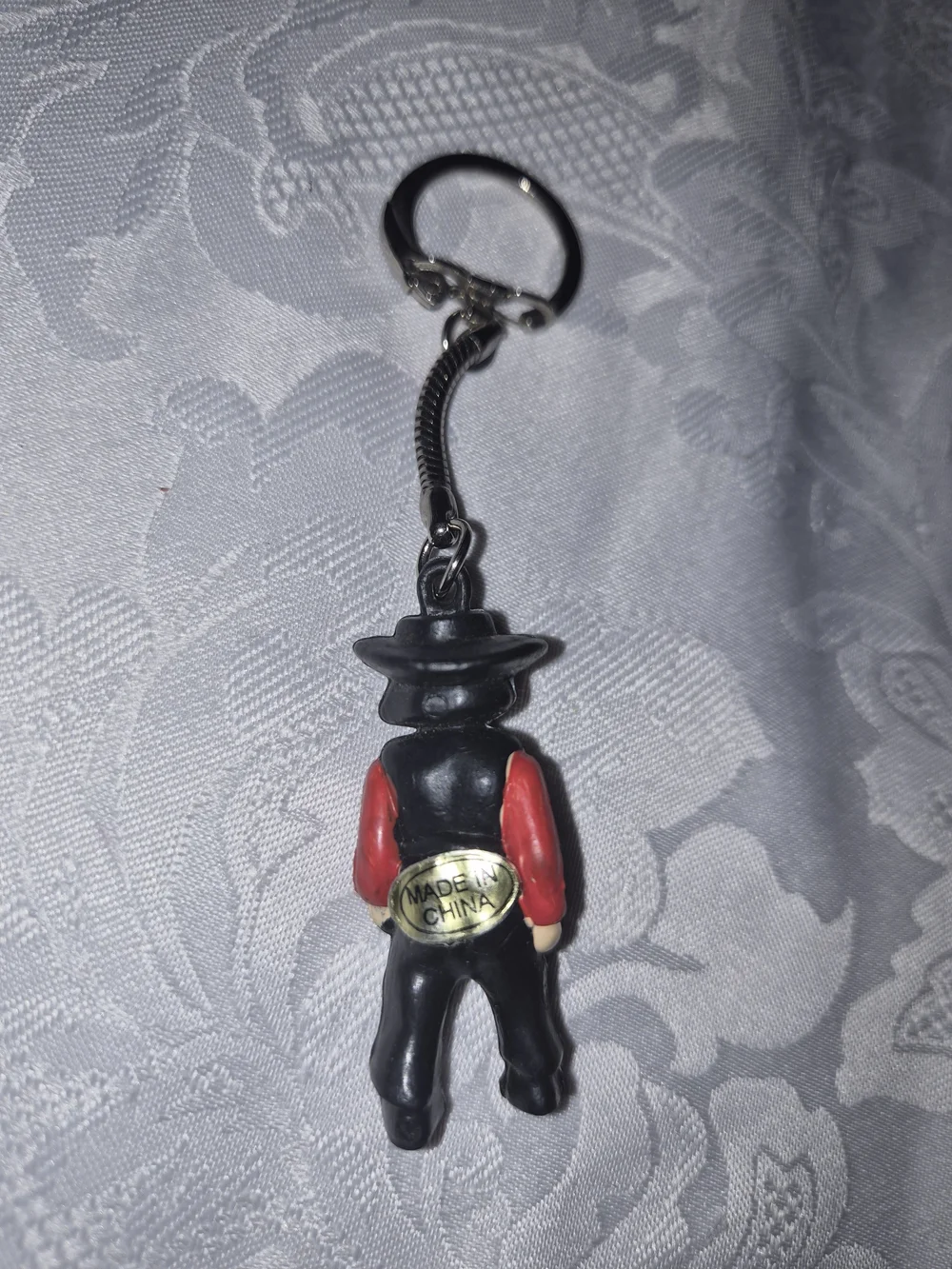 Black and Red Novelty Cowboy Keychain - Unbranded